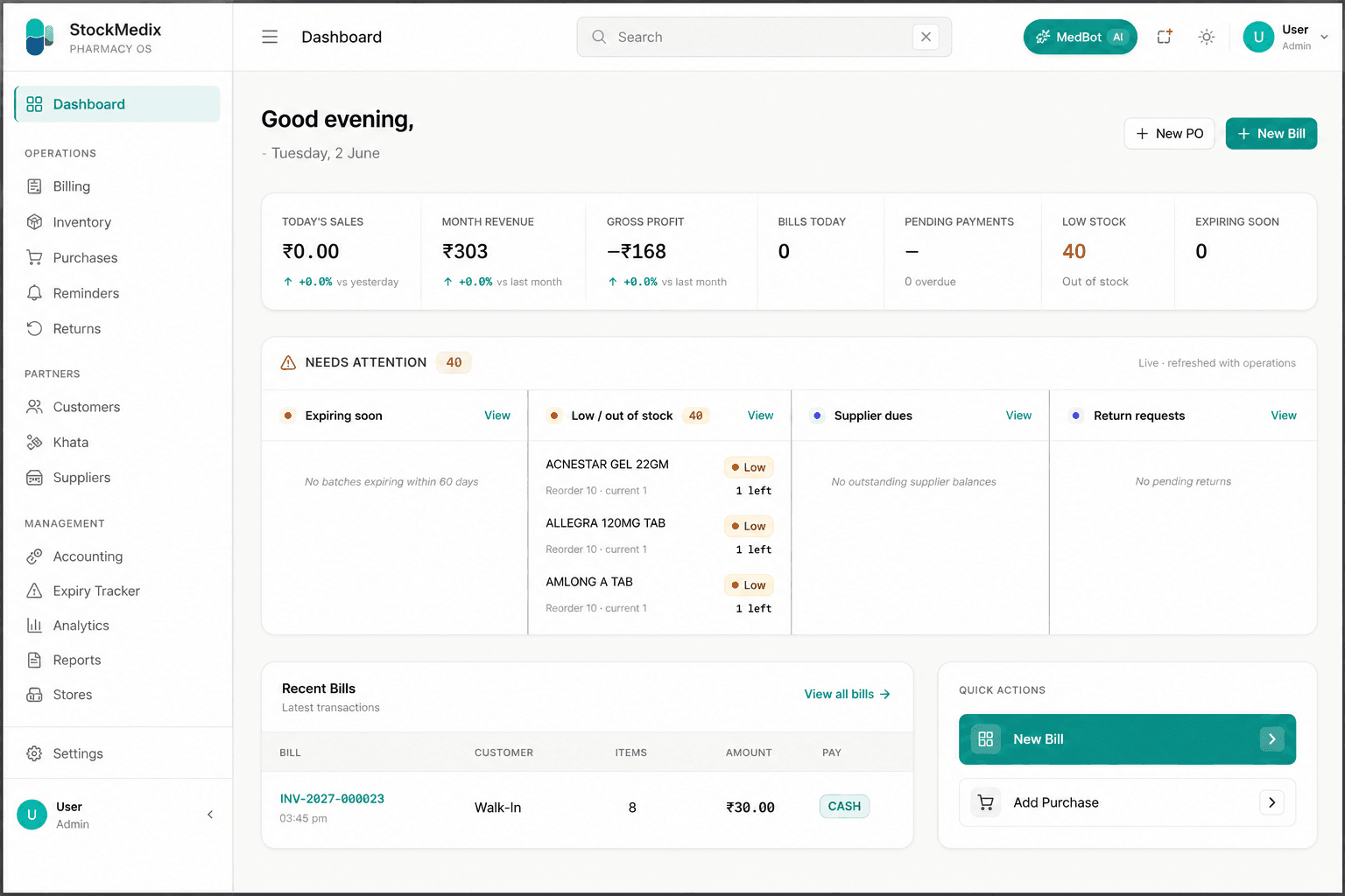 StockMedix product interface mockup